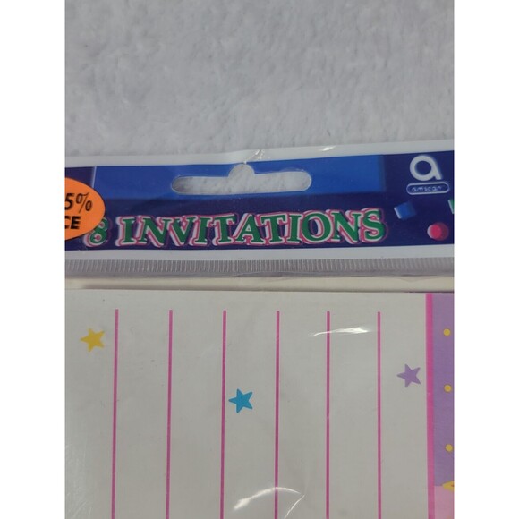 8 Amscan Pony Pink Birthday Party Cute Kawaii Vintage Invitations - Picture 5 of 6